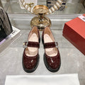 Viv 25 Mary Jane Brown Calf Patent Leather 235398