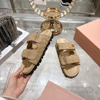 Miu Comfort Sandals Khahi Quilted Suede 751303