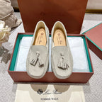 LP Dot sole walk mocassinown Abalone Grey Suede 215004