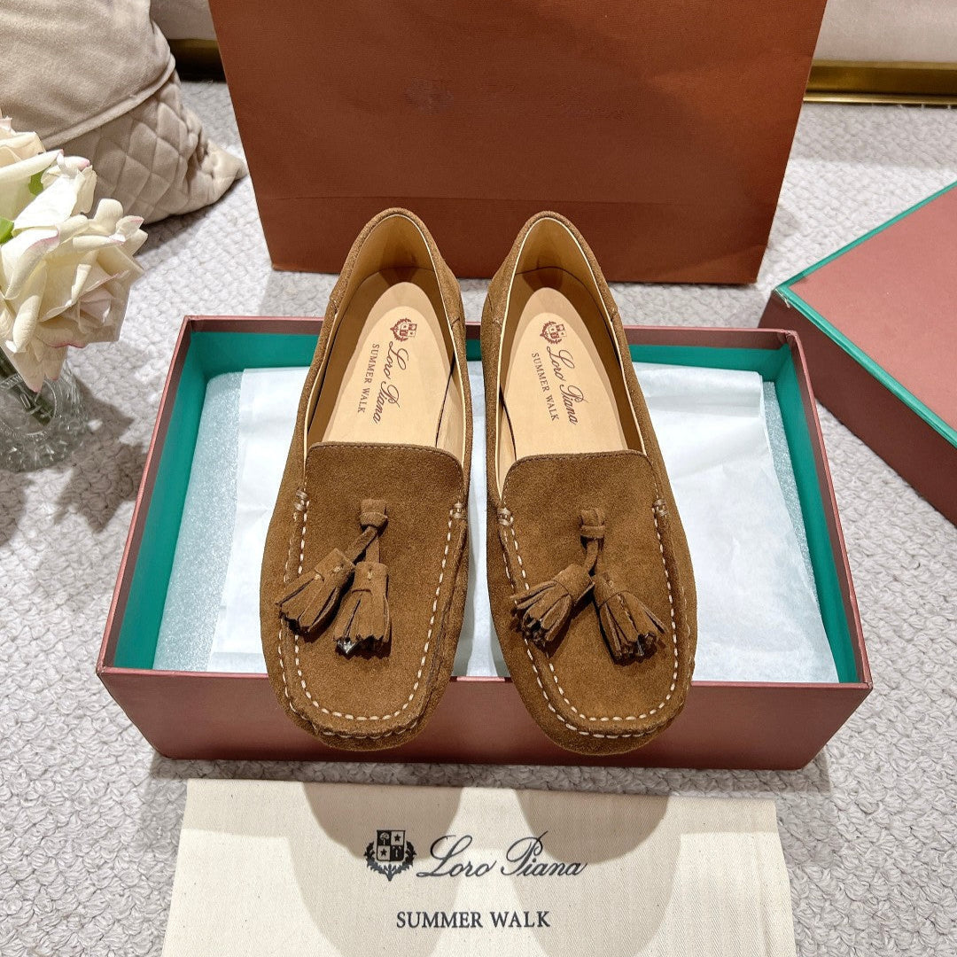 LP Dot sole walk mocassin Copper Brown Suede 215001