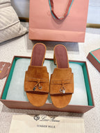 LP 25C Summer Charms Mules 55MM Kyoto Orange Suede 215032