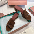 LP 25 Summer Charm Sandal 55 Dark Brown Suede