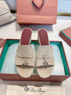 LP 25C Summer Charms Mules 55MM Light Taupe Suede 215025