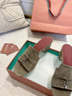LP 25C Summer Charms Mules 55MM Army green Suede 215022
