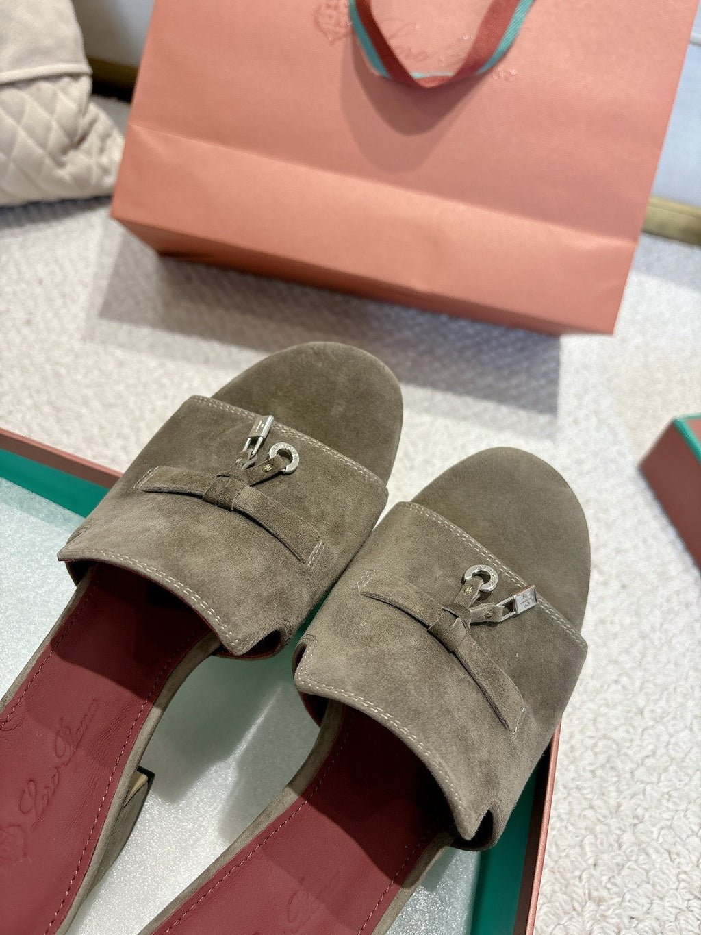 LP 25C Summer Charms Mules 55MM Army green Suede 215022