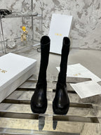 D-Major Boot In Black Denim Fabric 100568