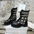D-Major Ankle Boot In Black Mix Charcoal Blue Tweed 100590