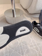 CD AND STONE ISLAND B57 Low-Top Sneaker – Limited And Numbered Edition Black And Light Green Calfskin