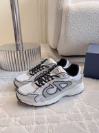 CD B30 Sneaker Grey White Mix Black Polyester Mesh Fabric And Calfskin