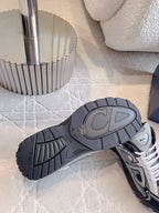 CD B30 Sneaker Cement Grey Mix Black White Polyester Mesh Fabric And Calfskin