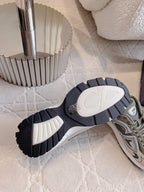 CD B30 Sneaker Gray Brown Mix Beige White Polyester Mesh Fabric And Calfskin