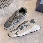 CD B30 Sneaker Gray Brown Mix Beige White Polyester Mesh Fabric And Calfskin
