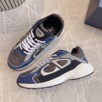 CD B30 Sneaker Brown Blue Mix Grey Polyester Mesh Fabric And Calfskin