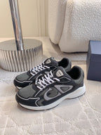 CD B30 Sneaker Black Grey Polyester Mesh Fabric And Calfskin