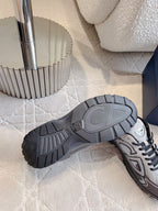 CD B30 Sneaker Grey Blue Mix Grey Black Polyester Mesh Fabric And Calfskin