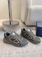 CD B30 Sneaker Dark Grey Polyester Mesh Fabric And Calfskin