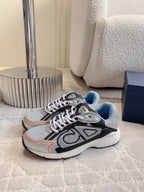 CD B30 Sneaker Gray Black Mix Blue Orange Polyester Mesh Fabric And Calfskin