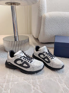 CD B30 Sneaker White Mix Black Polyester Mesh Fabric And Calfskin