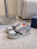 CD B27 Low-Top Sneaker Grey White Mix Blue Red Print Calfskin