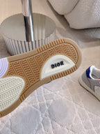 CD B27 Low-Top Sneaker Grey White Mix Blue Red Print Calfskin
