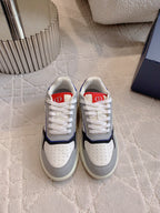 CD B27 Low-Top Sneaker Grey White Mix Blue Red Print Calfskin