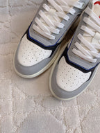 CD B27 Low-Top Sneaker Grey White Mix Blue Red Print Calfskin