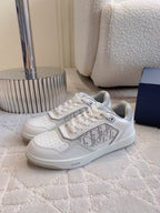 CD B27 Low-Top Sneaker White Grey Print Calfskin
