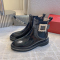 CD Vivie Roger Chelsea Ankle Boots Glossy Black Cowhide