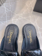 CC Mule In Black Glossy Cowhide 145660