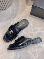 CC Mule In Black Glossy Cowhide 145660