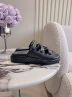 CC Slippers Black Lambskin 145354
