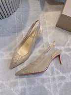 CL Follies Strass 65mm Vanilla Cream Mesh 177137