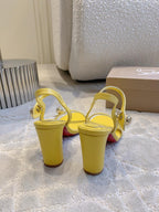 CL Atmospheria 90mm embellished sandals Yellow Leather 177089