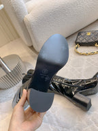 CC 25 Heeled Long Boot Black Patent Leather 516683