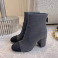 CC 25 Short Boot Black Fabric Sheepskin 516640