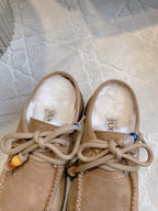 UGG Yupoo Loafers  Beige Wool Suede 516910