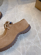 UGG Yupoo Loafers  Beige Wool Suede 516910
