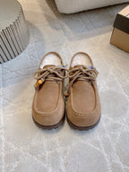 UGG Yupoo Loafers  Beige Wool Suede 516910