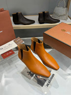 LP Sumire Ankle Boot In Brown Orange Nappa Calfskin 980106