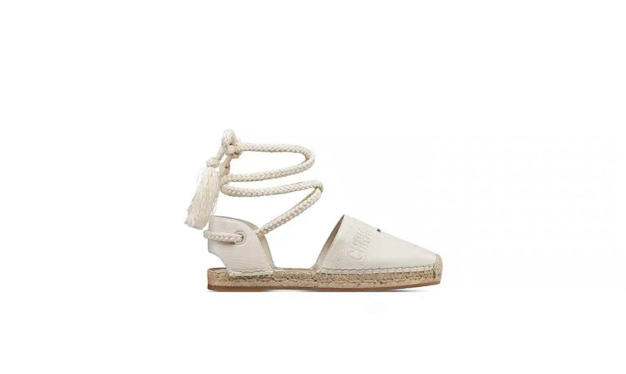 CD FW26 Espadrilles Ivory Sheepskin 692261