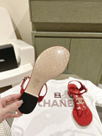 cc sandal 45 red lambskin