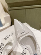 PRA 24ss Sling Back 30mm White Patent Leather 449686