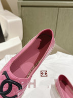 espadrilles pink black quilted calfskin