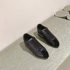 Miu Low-top Pointed Toe Sneakers Black Cowhide Suede 445540