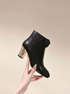 CC SHORT BOOST BLACK PURE LAMBSKIN