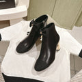 CC SHORT BOOST BLACK PURE LAMBSKIN