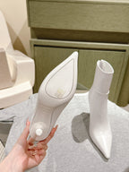 Jimmy Cycas Ankle Boot 90mm In White Lambskin 813450