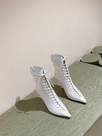 Jimmy Scarlett Ankle Boot 90mm In White Lambskin 813455