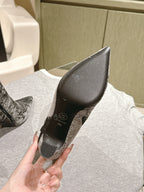 CC Ankle Boots 85mm Silver Rough Velvet Fabric