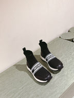 CD High-Top Sneaker 40mm Black Stretch Wool And Lambskin